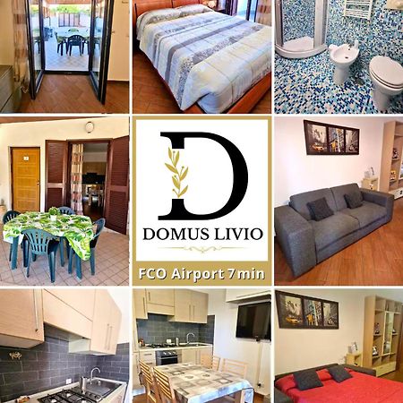 Domus Livio, 7 Min Fco Airport, Free Wifi, Garden Apartment, 2 Tv Hd Fiumicino Bagian luar foto