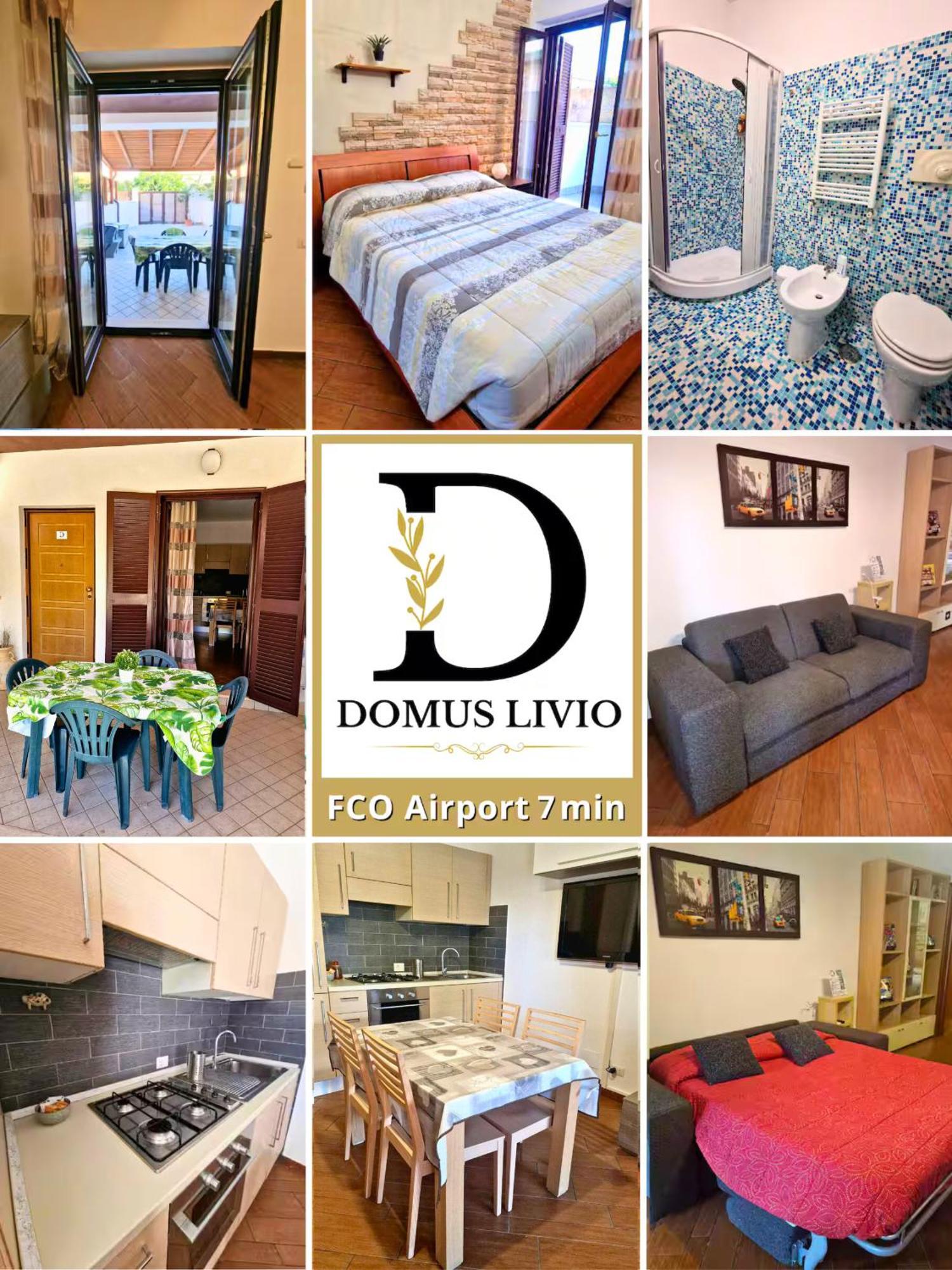Domus Livio, 7 Min Fco Airport, Free Wifi, Garden Apartment, 2 Tv Hd Fiumicino Bagian luar foto